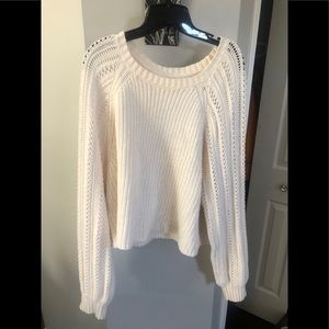 Cream knit sweater sz XL